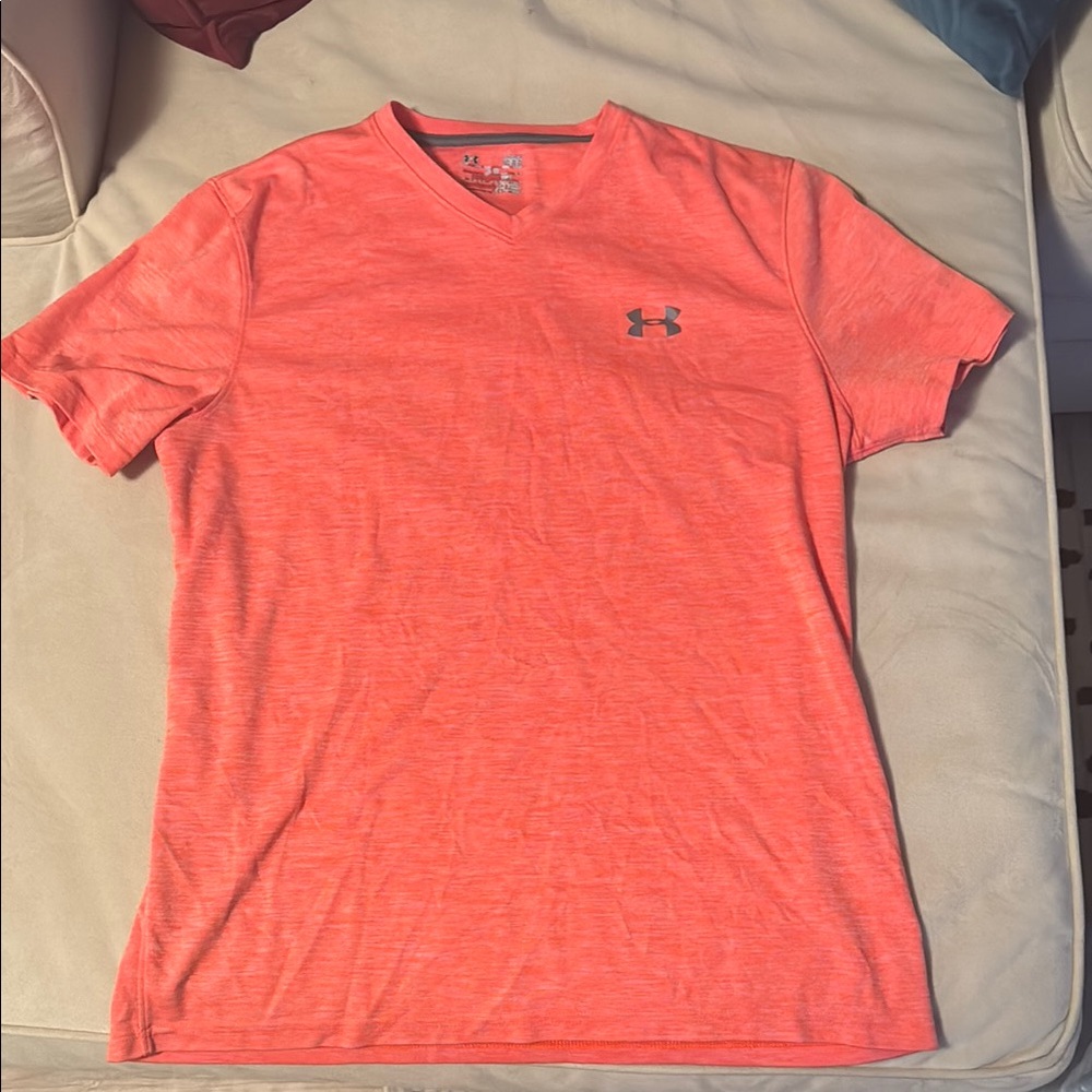 Under Armour Orange Short Sleeve Tee Athletic Performance